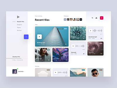 Recent files page concept