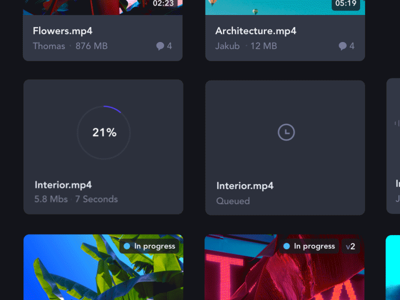 Uploading shot