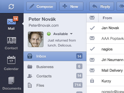 Email client email ui