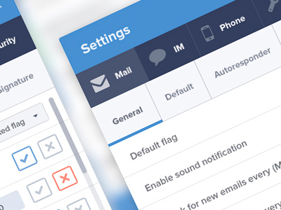 Settings email client app client email flat settings