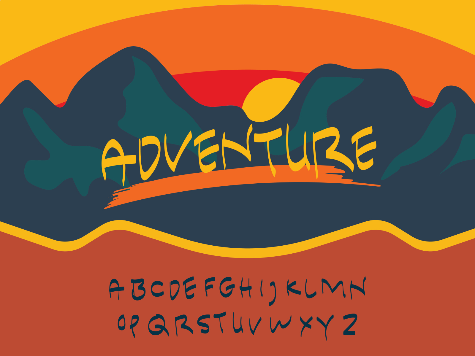 font adventure by Wahyu Aji Prasetyo on Dribbble