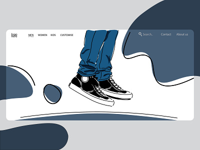 shoes shop landing page old page people promotion sale shoe shoes shop silhouette sneaker sneakers sport store style template trendy vector warm wear website