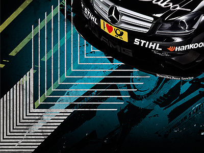 GP Design dtm gary paffett grunge lines mercedes racing