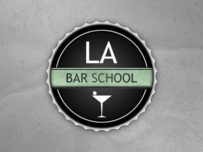 LA Bar School Logo alcohol bar circle logo texture