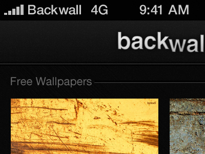 Backwall Thumbnail View app backwall ios ipad iphone