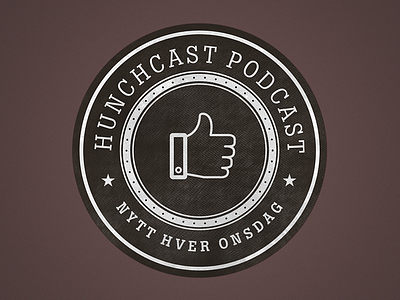 Hunchcast logo design graphic hunchcast logo modern retro