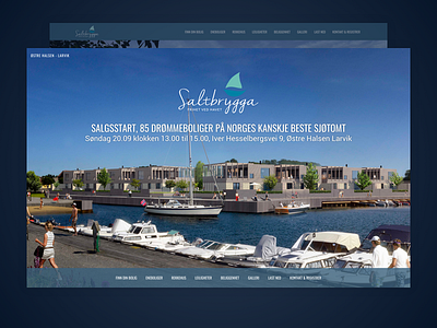 Saltbrygga - Real estate project blue design development estate graphic ocean real real estate web web design web development