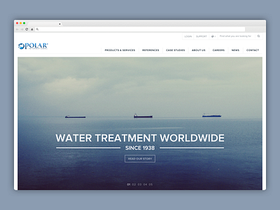 (Concept) Polar blue clean fullpage ocean site water web web site website white