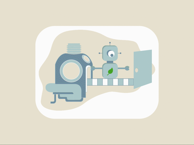 Recycler Robot after affects animated gif animation character design gif illustration