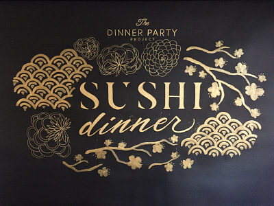 The Dinner Party Project hand-painted backdrop backdrop brush lettering hand lettering