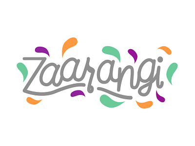 Zaarangi brand branding charity hand india lettering ligature logo music school type