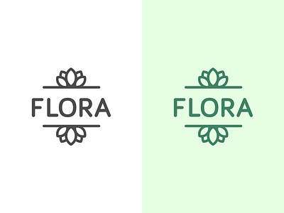 Flora branding flora florist flower identity logo vector