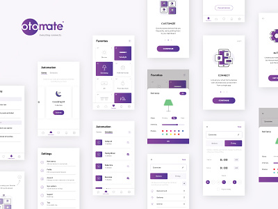 Otomate - Smart Home App | All Screens android app automation favorites home mobile otomate scenes schedules smart ui ux