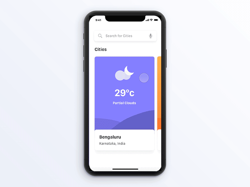 Weather App Interaction | iPhone X