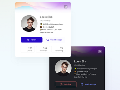 Profile Header UI Design app appdesign design ui ux