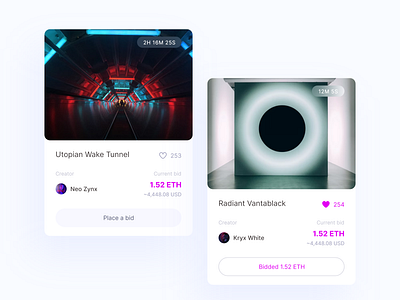 NFT Card UI Design app appdesign design ui ux