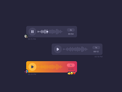 Voice Note Card UI Design