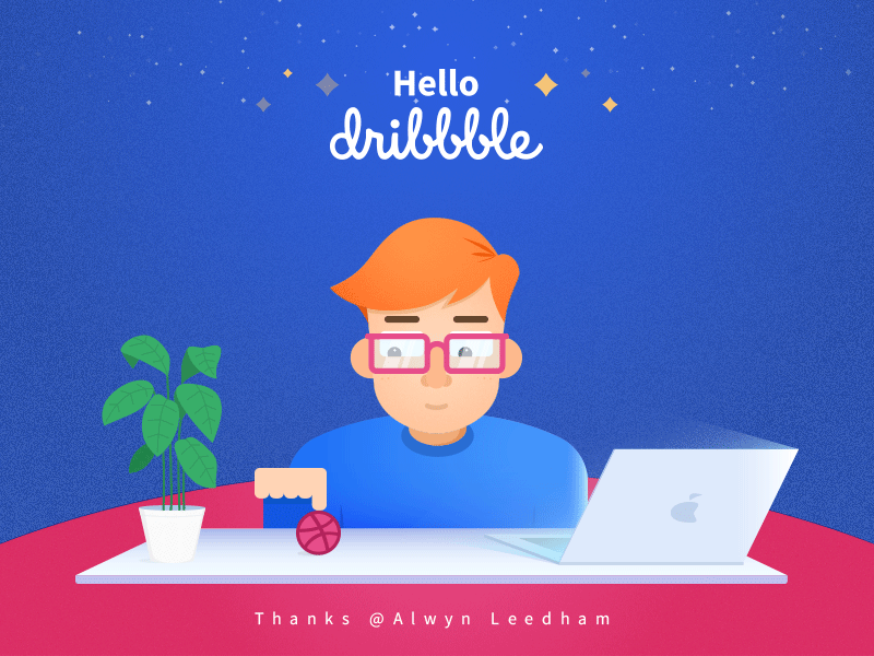 Hello Dribbble illustration 动画