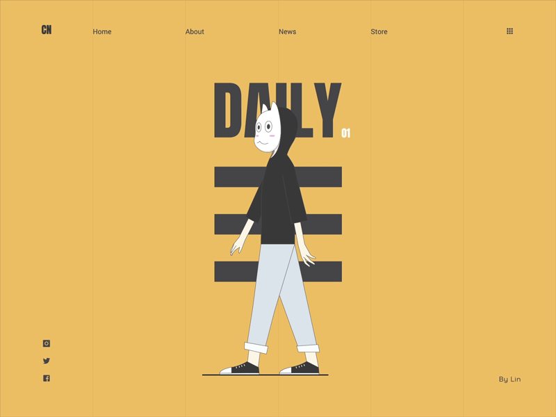 Daily-01 animation design illustration ui ux website 动画 插图