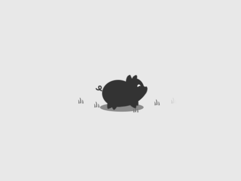 Running pig animated gif grass load pig