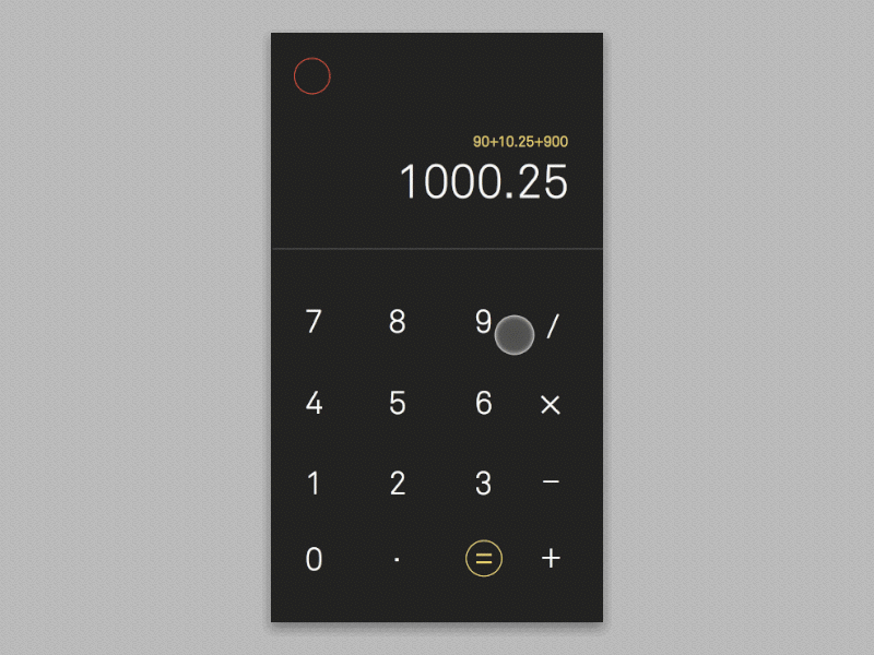 Calculator Mock-up animation dailyui design iphone principal ui