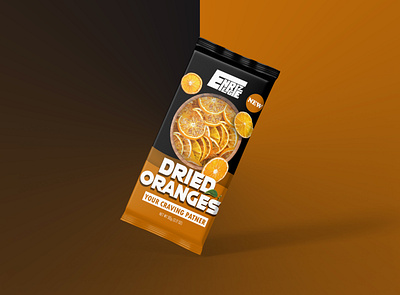 Custom "Fruit Chips" Brand (Orange) branding design graphic design illustration logo typography vector