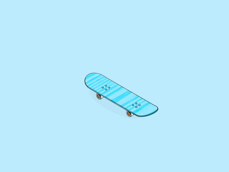 Flipping Skateboard Test 2d 3d after effects animation cinema 4d motion graphics sketch and toon