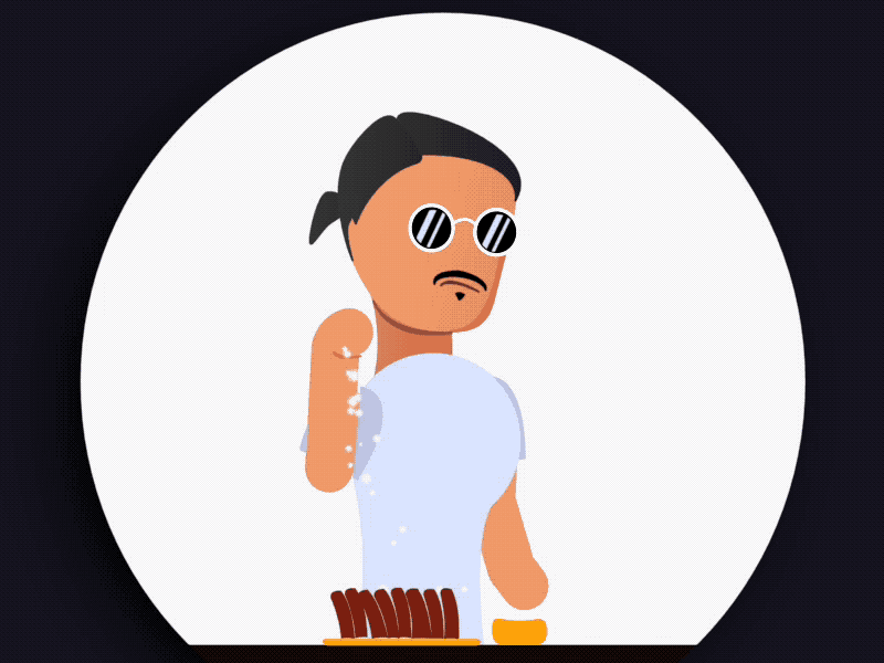 Salt Bae Animation from Original animation funny illustration meme salt bae