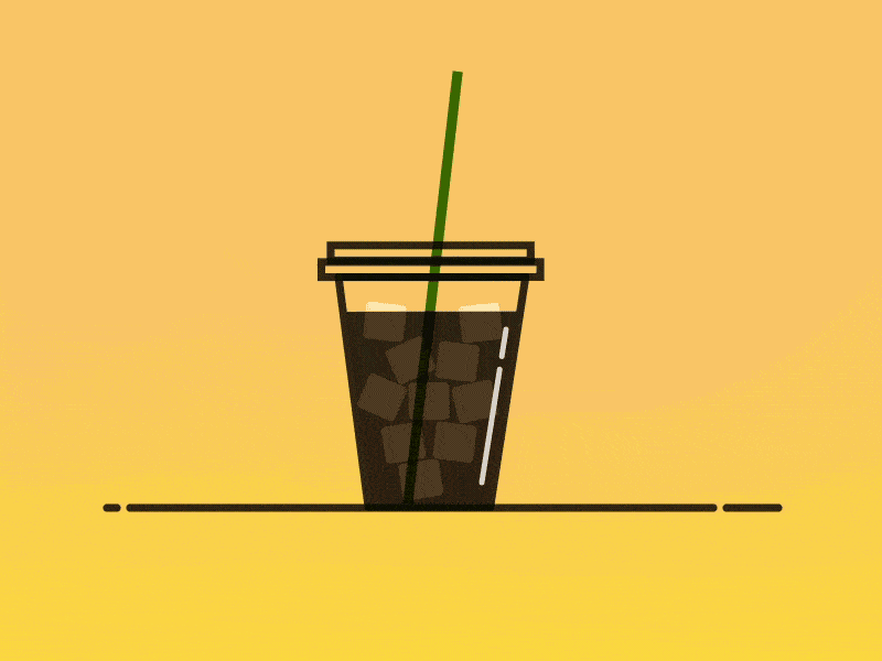 I would love to buy a Flat Cold Coffee! after effects animation coffee illustration illustrator motion graphics