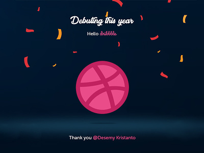Hello Dribbble @desemy kristanto debut first shot hello hello dribbble invitation thank you