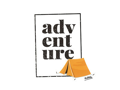 adventure : Typography adventure clean design minimal nature tent text trip typography