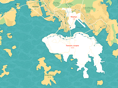 Hong Kong map for kommersantъ hong kong illustration map