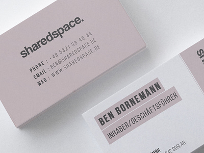 Business Card Design for SharedSpace.