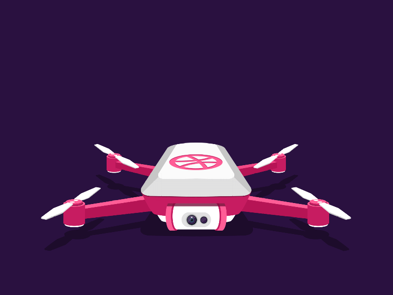 Hello Dribbble! debut shot drone test flight