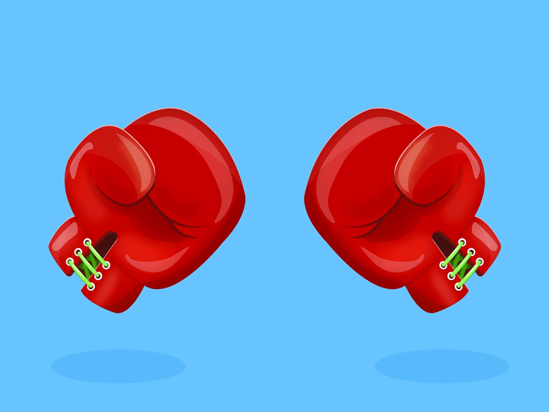 Cartoon Boxing Gloves Punching