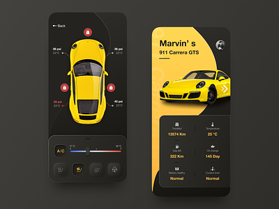 Car Remote Control App app car design icon mobile ui