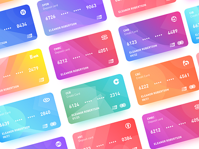 Gradient Bank cards by Gritt on Dribbble