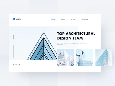 Architectural Agency Web Design - Home blue branding clean design home homepage mobile web website