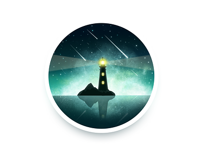 lighthouse illustration procreate