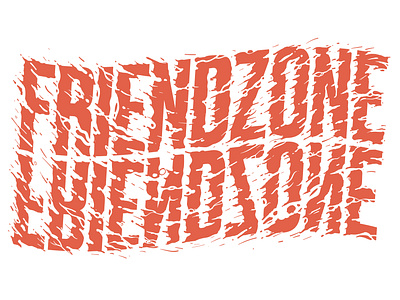 Friendzone lettering lettering red splash