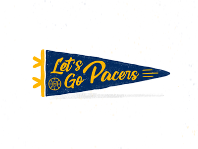 Indiana Pacers Pennant heartland hoosieratheart indianapacers ipadlettering lettering pacers pennant