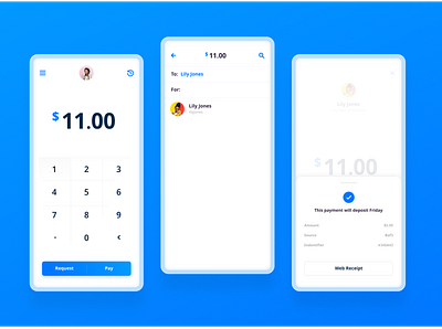 Payment App l 8 · 365 app art blue clean design flat interface ios minimal mobile pay payment payment app simple sketch type typography ui ux vector