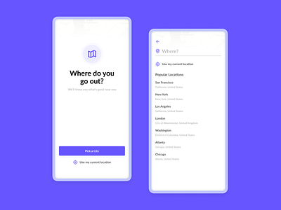 Pick a City l 12 · 365 address clean design figma fresh interface list location minimal minimalism mobile app mobile ui pick ui ui trends ux vector