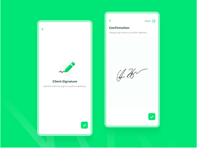 Delivery Confirmation l 15 · 365 clean client confirm confirm delivery confirmation delivery design interface minimal mobile app mobile ui sign signature simple typo ui ui trends ux vector