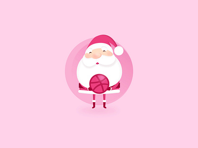 Happy New Year 2020, Dribbblers! 🎅 clean clipart dribbble dribbblers happy holidays happy new year illustration illustrator minimal santa santaclaus simple vector