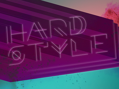 Hard Style 3d experimental geometric hard style retro type typography wallpaper