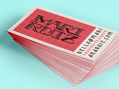 Mari Ruiz - Business Card branding business card collateral geometric lettering logo pattern print type type design