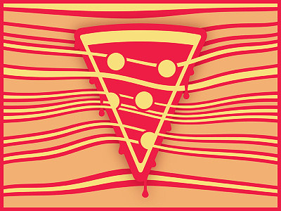Chic 'N' Stu abstract illustration pizza vector