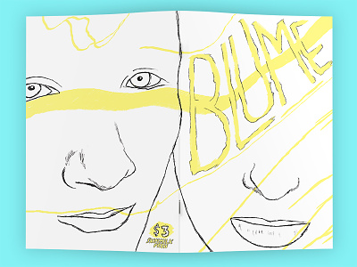 Blume illustration lettering line drawing portrait publishing type zine