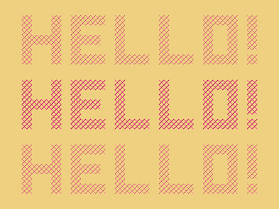 Criss-Cross geometric hello lettering type type design vector